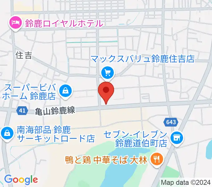 鈴鹿 VOICE HALLの地図