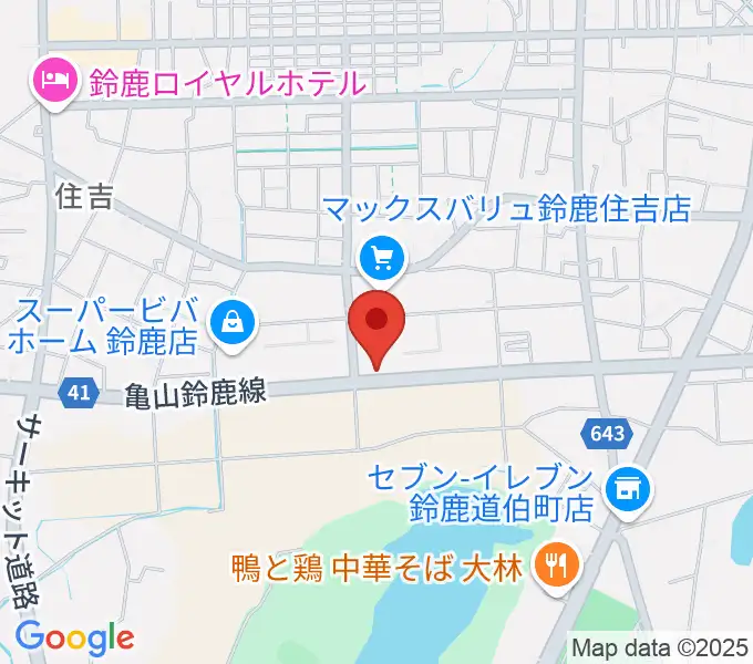 鈴鹿 VOICE HALLの地図