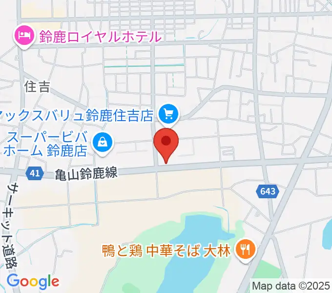 鈴鹿 VOICE HALLの地図