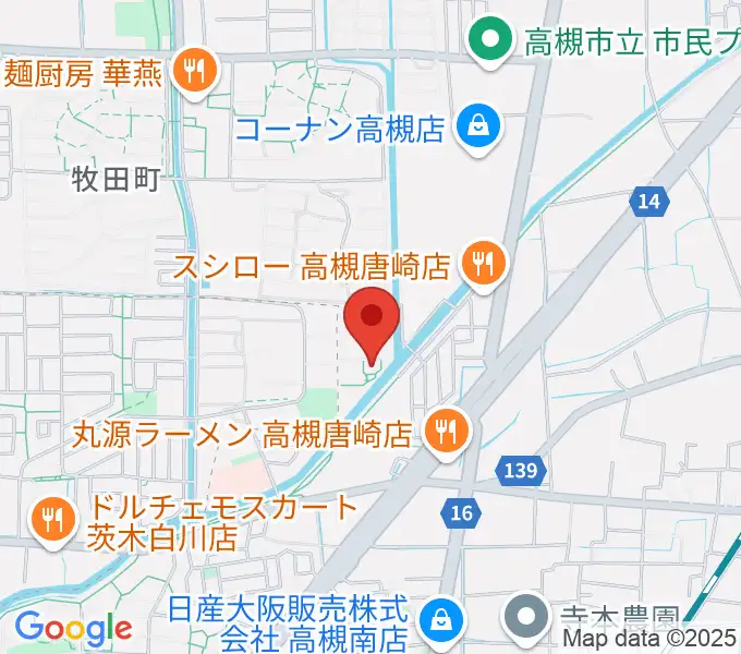古木ギター教室の地図