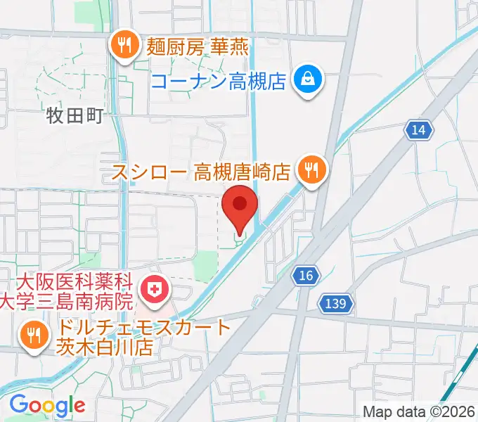 古木ギター教室の地図
