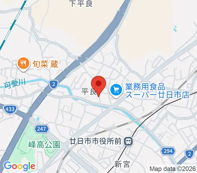 みゆり音楽院の地図