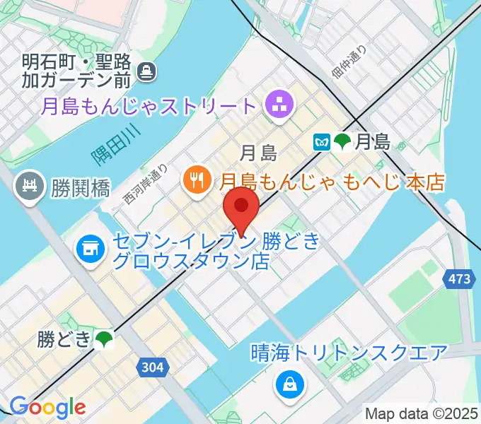 月島リトミックダンススタジオG&Sの地図