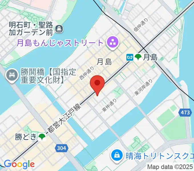 月島リトミックダンススタジオG&Sの地図