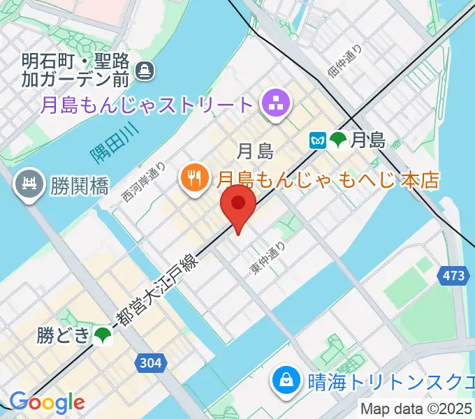 月島リトミックダンススタジオG&Sの地図