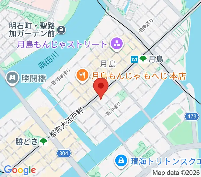 月島リトミックダンススタジオG&Sの地図