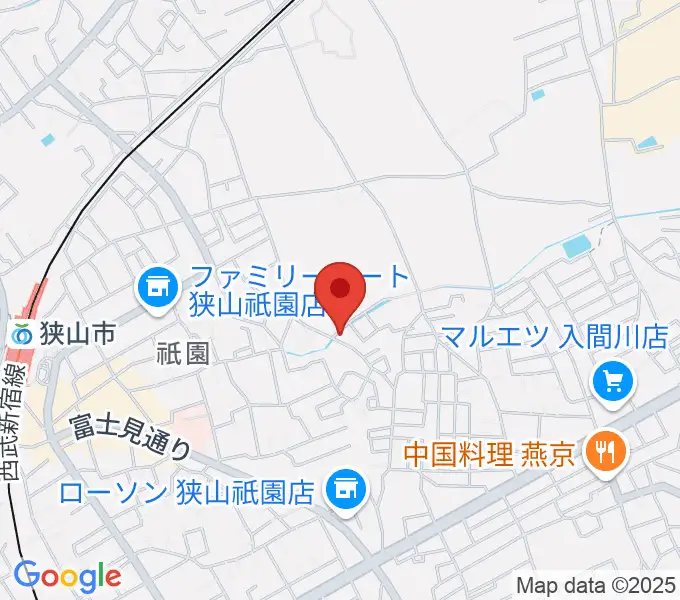 かなやま音楽アカデミーの地図