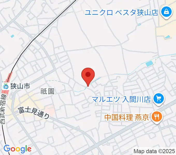 かなやま音楽アカデミーの地図