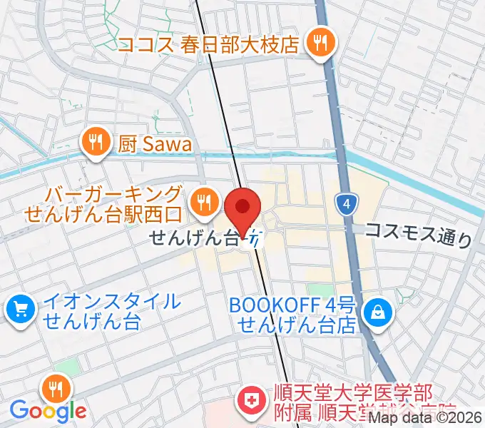 リトミックランドせんげん台教室の地図