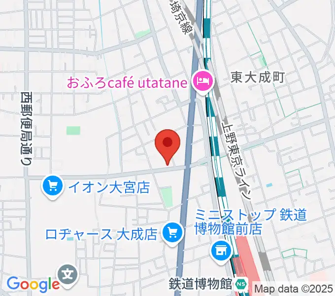 ユニオン楽器ピアノパワーセンターさいたま店の地図