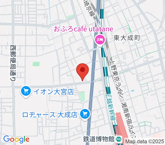 ユニオン楽器ピアノパワーセンターさいたま店の地図