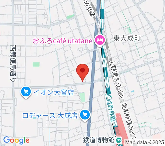 ユニオン楽器ピアノパワーセンターさいたま店の地図