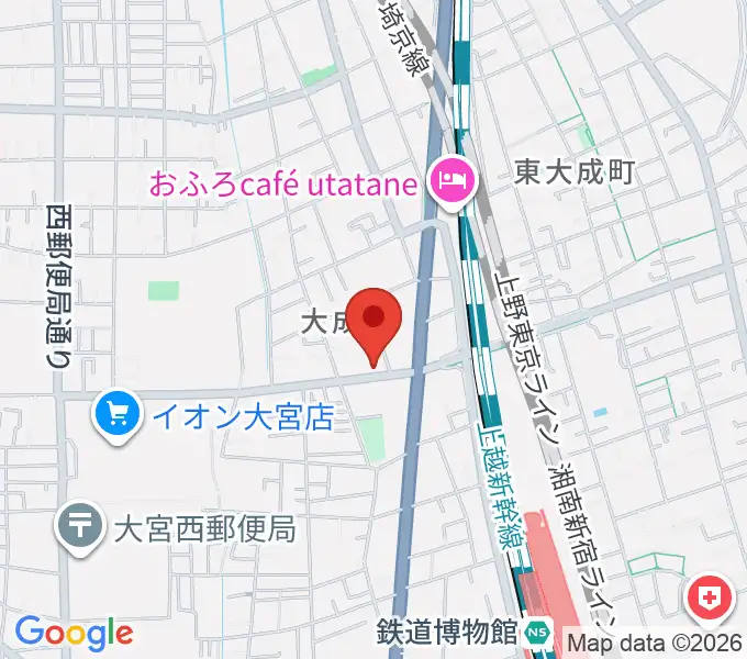 ユニオン楽器ピアノパワーセンターさいたま店の地図