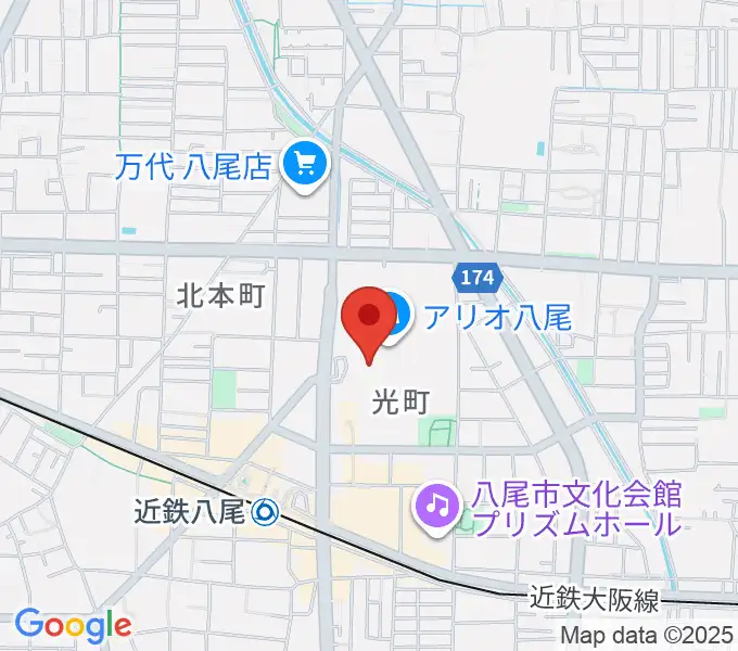 小阪楽器店 アリオ八尾店の地図