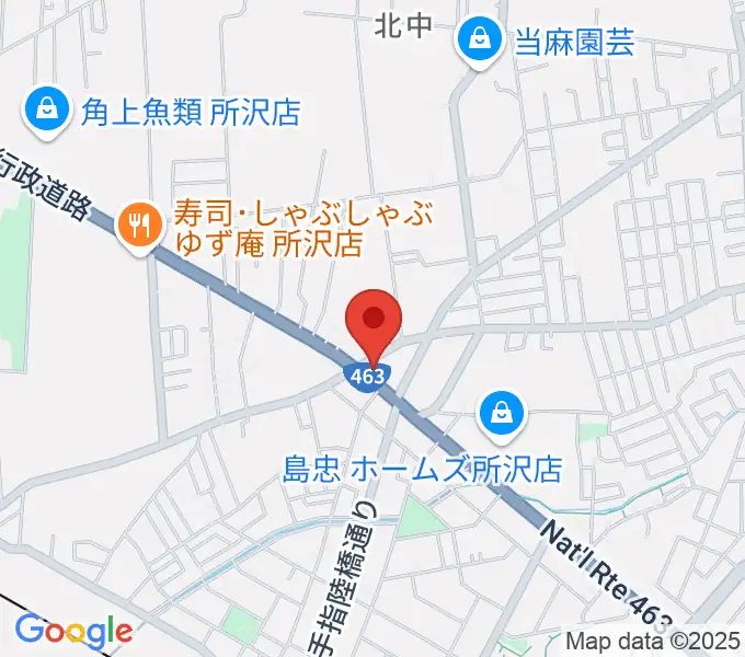 ピアノパワーセンター所沢店の地図
