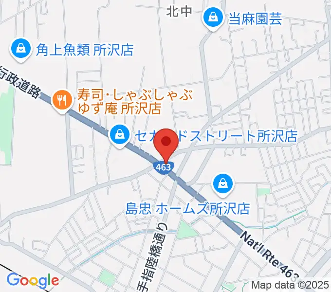 ピアノパワーセンター所沢店の地図