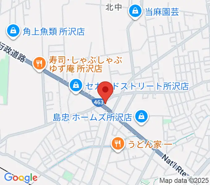 ピアノパワーセンター所沢店の地図