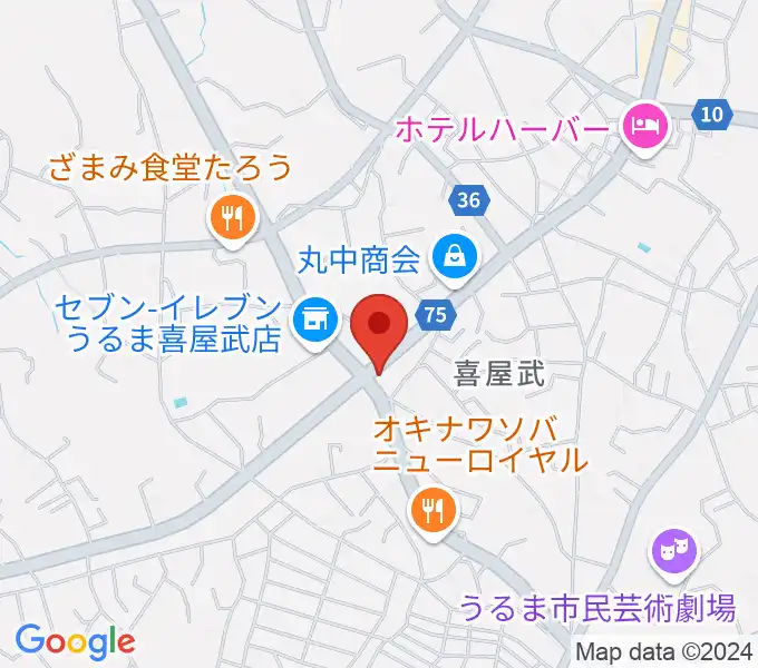 池武当新垣三線店の地図