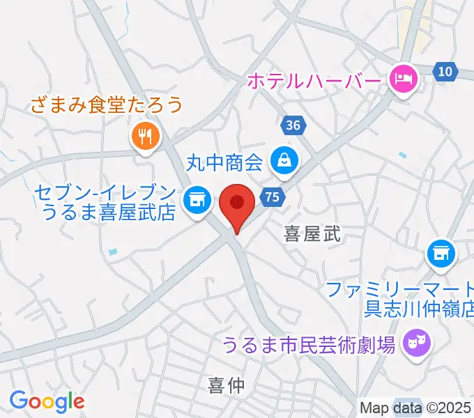 池武当新垣三線店の地図