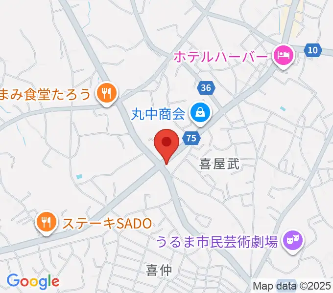 池武当新垣三線店の地図
