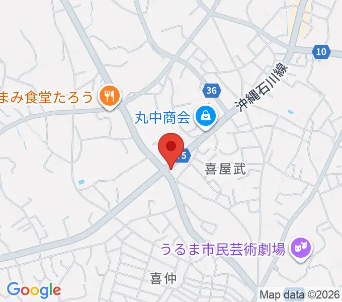 池武当新垣三線店の地図