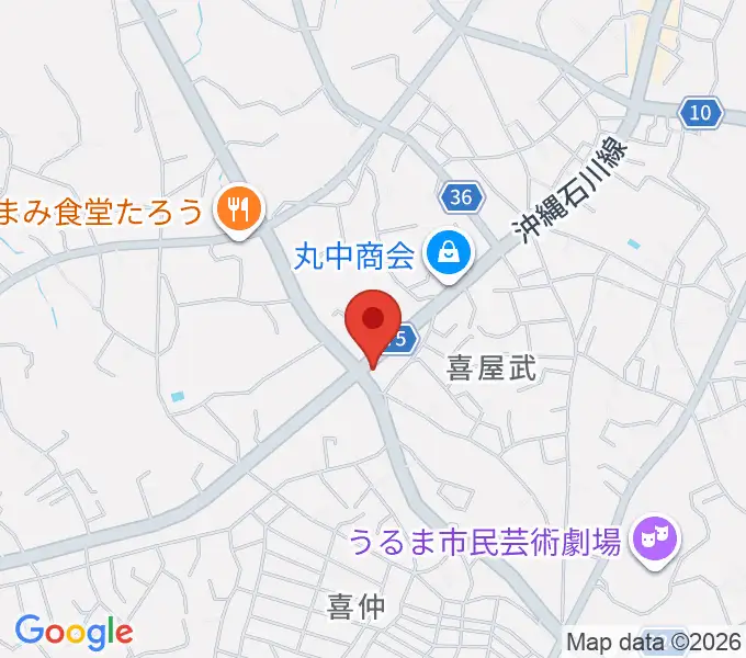 池武当新垣三線店の地図
