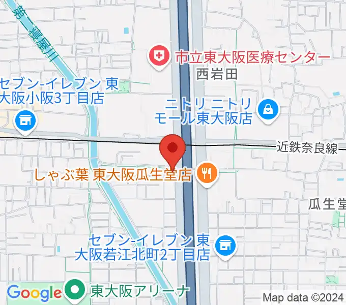 小阪楽器店 八戸ノ里店の地図