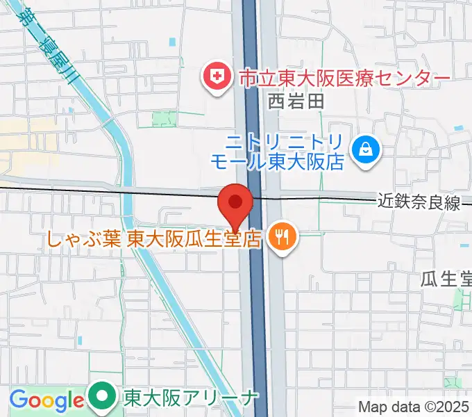 小阪楽器店 八戸ノ里店の地図