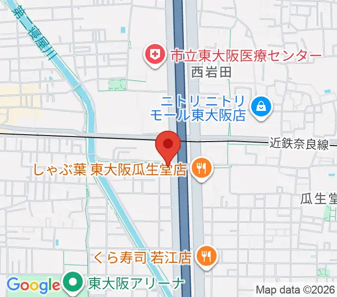 小阪楽器店 八戸ノ里店の地図