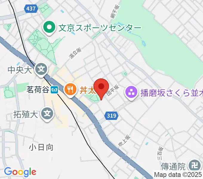 茗荷谷ピアノ・ソルフェージュ教室の地図