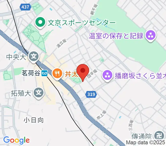 茗荷谷ピアノ・ソルフェージュ教室の地図