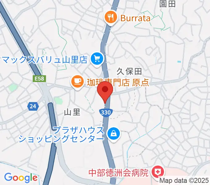 島ピアノセンターの地図
