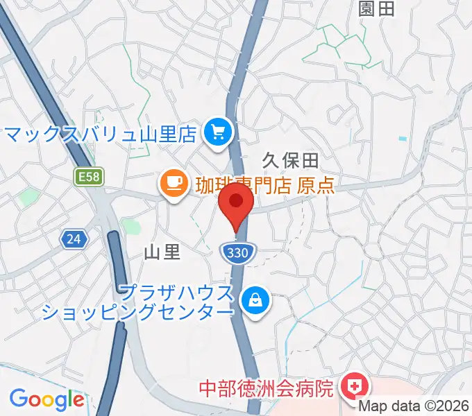 島ピアノセンターの地図