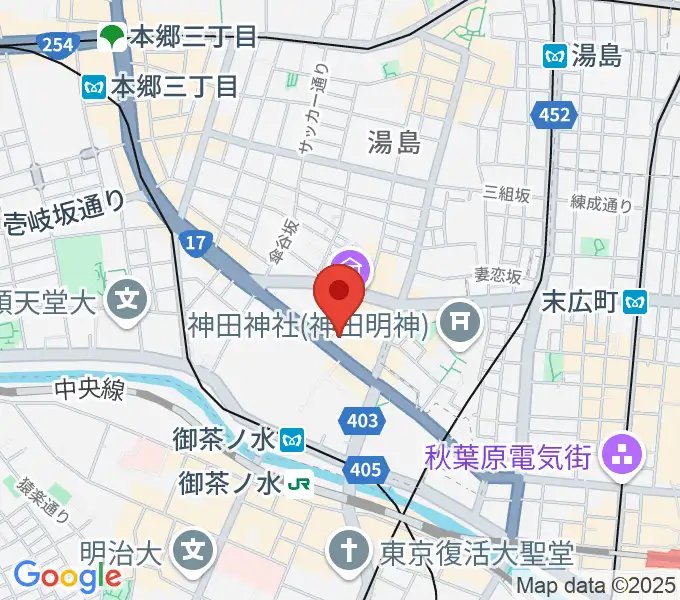 アストロスタジオの地図