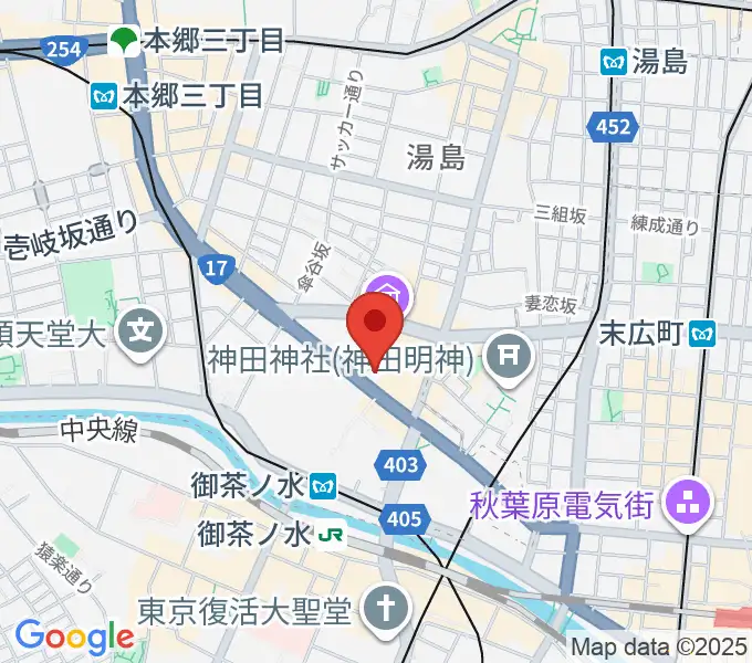 アストロスタジオの地図