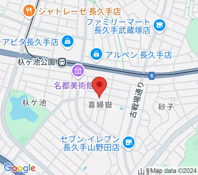 ピアノ教室プリズムの地図