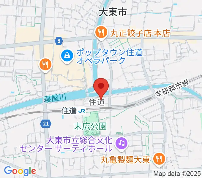 大東楽器 住道店の地図