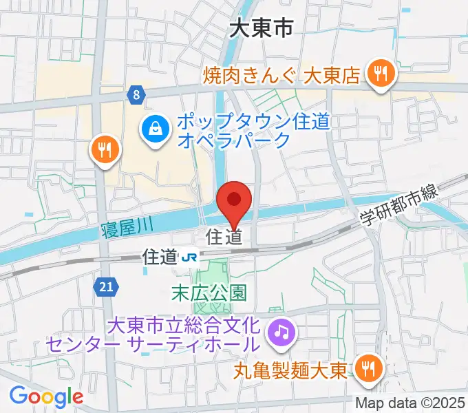 大東楽器 住道店の地図