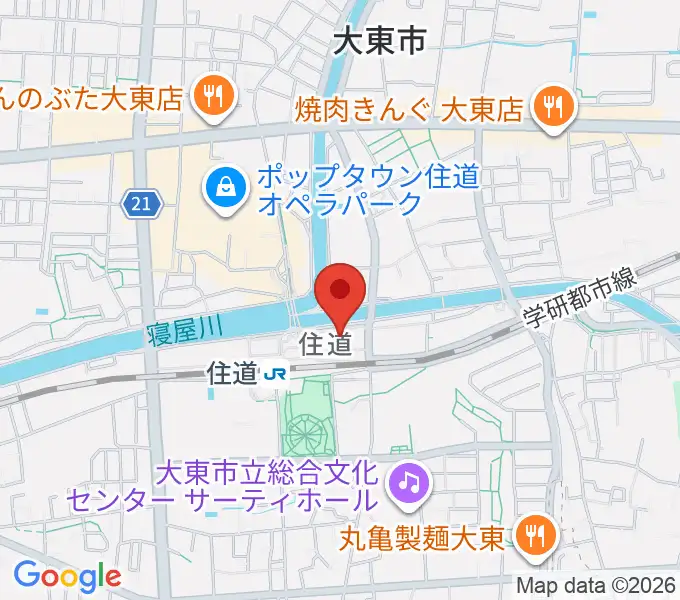 大東楽器 住道店の地図