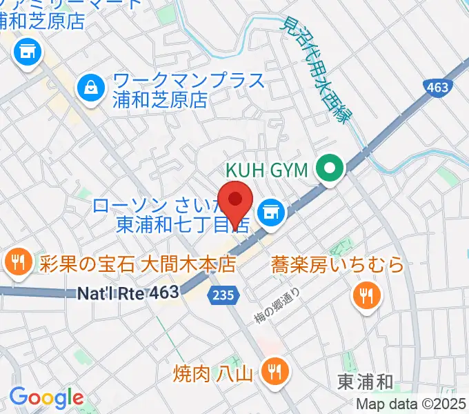 音楽クラブプラネッツの地図