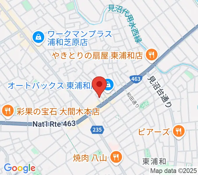 音楽クラブプラネッツの地図