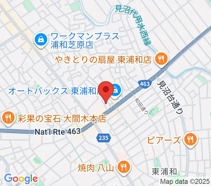 音楽クラブプラネッツの地図