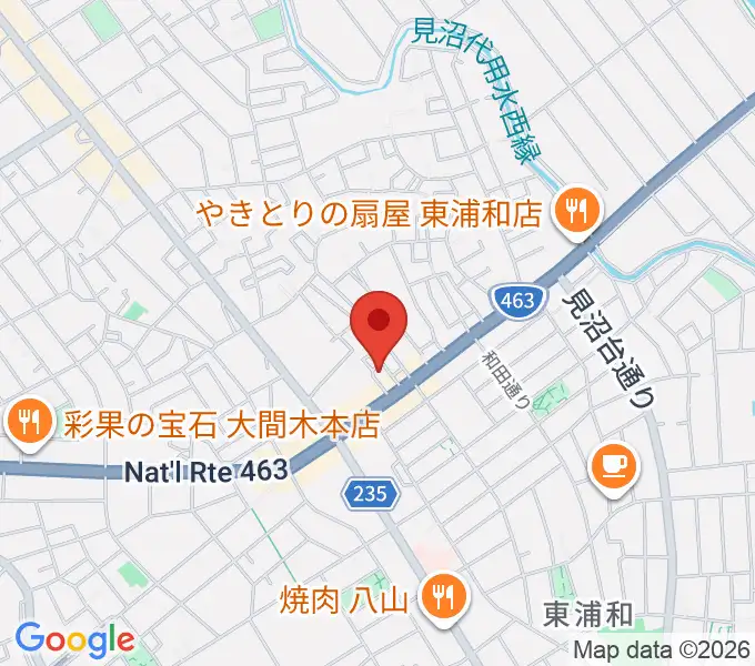 音楽クラブプラネッツの地図