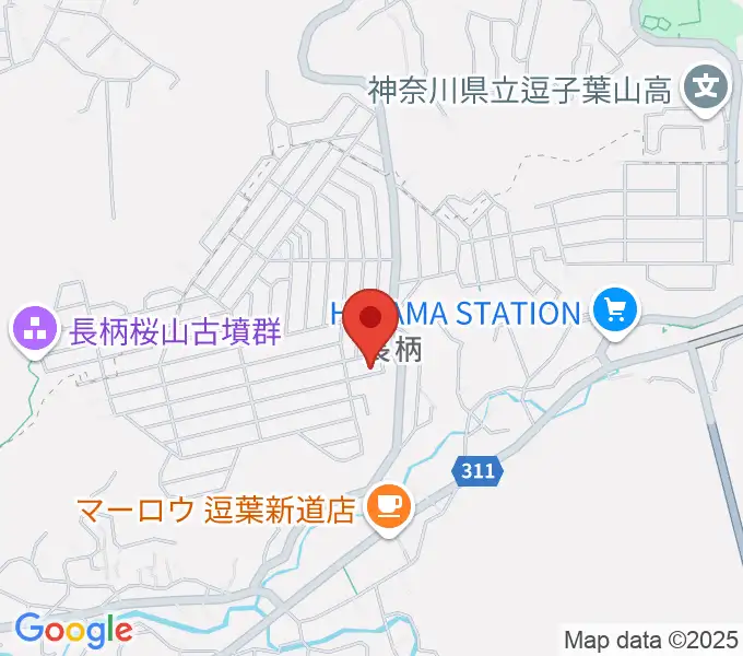 逗子葉山かんのピアノ教室の地図