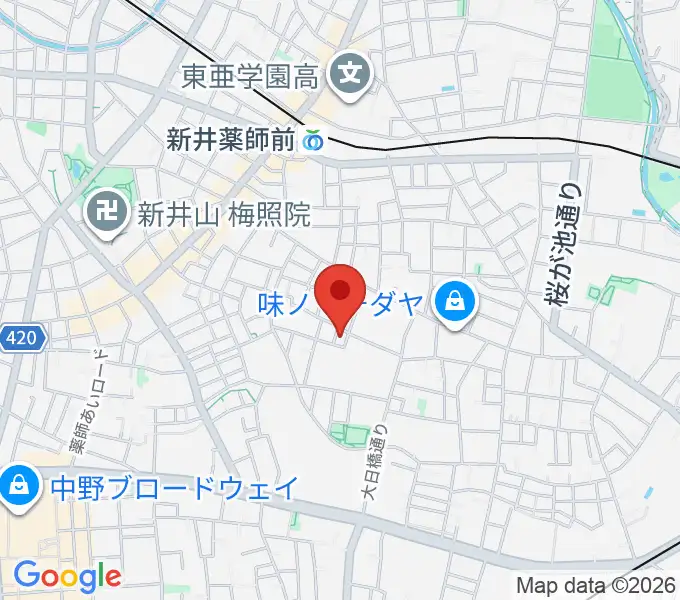 末高明美ピアノ教室の地図