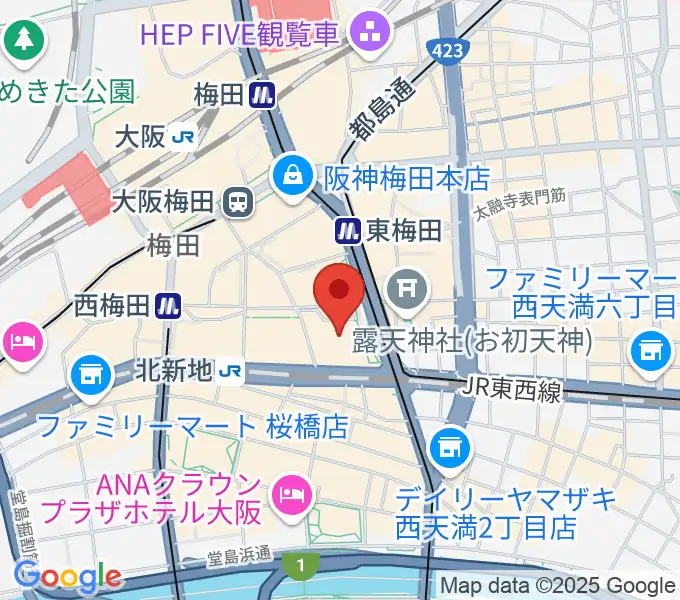 アール・エイチ・ワイ梅田の地図