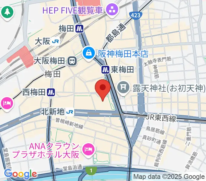 アール・エイチ・ワイ梅田の地図