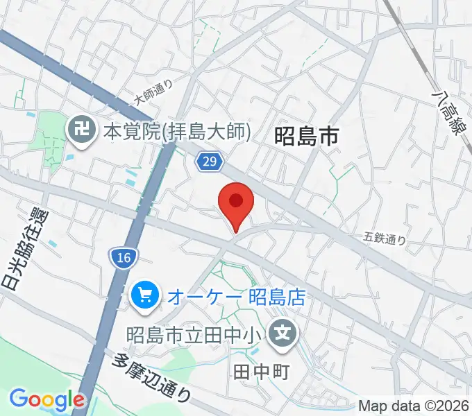 村崎ピアノ教室の地図