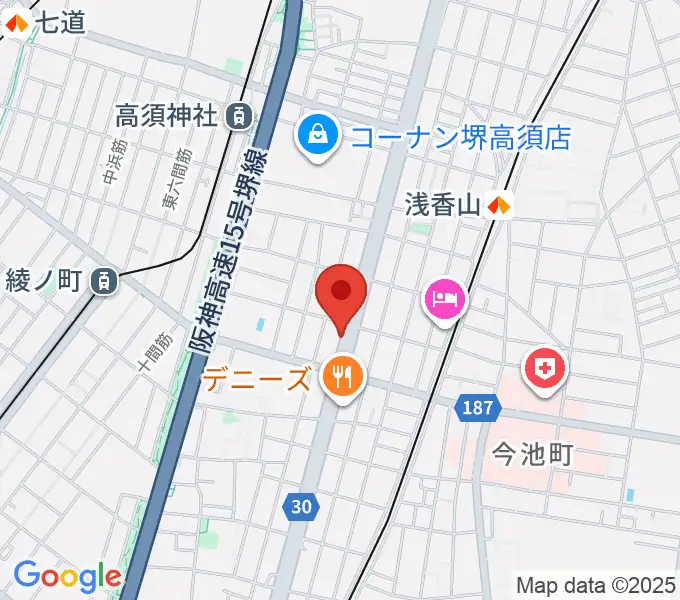 大阪ピアノステーション レンタル室の地図