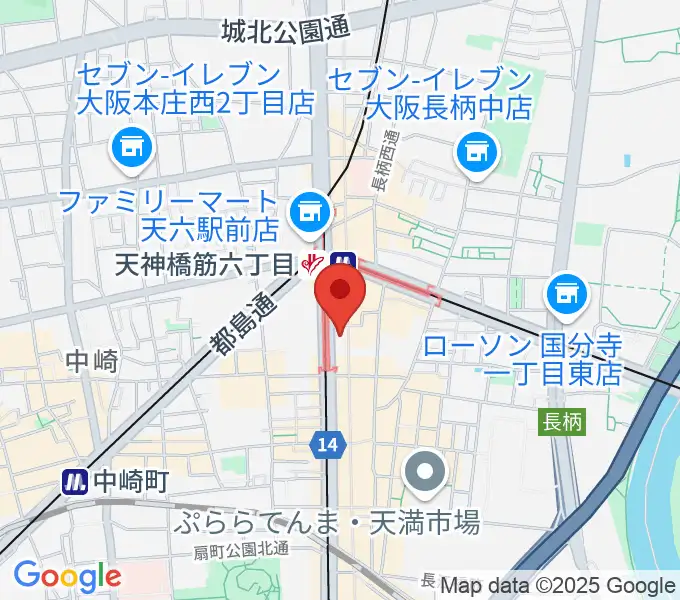 フィス音楽教室（天六教室）の地図